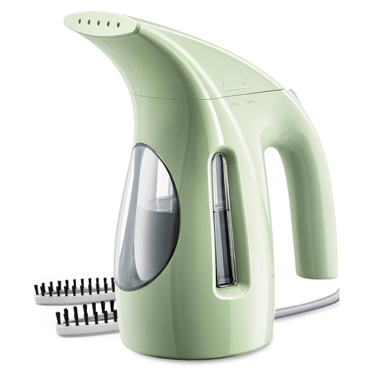 HiLIFE Steamer for Clothes, Portable Handheld Design, 240ml Big Capacity, 700W, Strong Penetrating Steam, Removes Wrinkle, for Home, Office and Travel(ONLY FOR 120V)(Green)