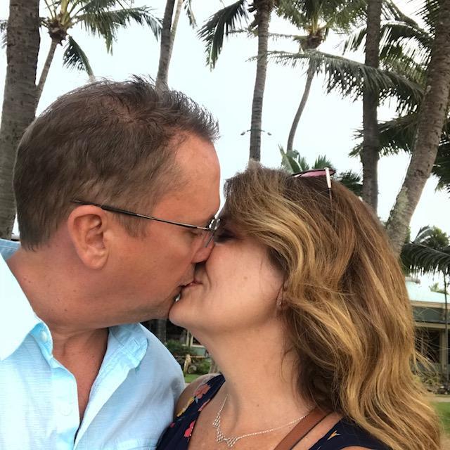 Celebrating our engagement at Mama's Fish House in Maui!