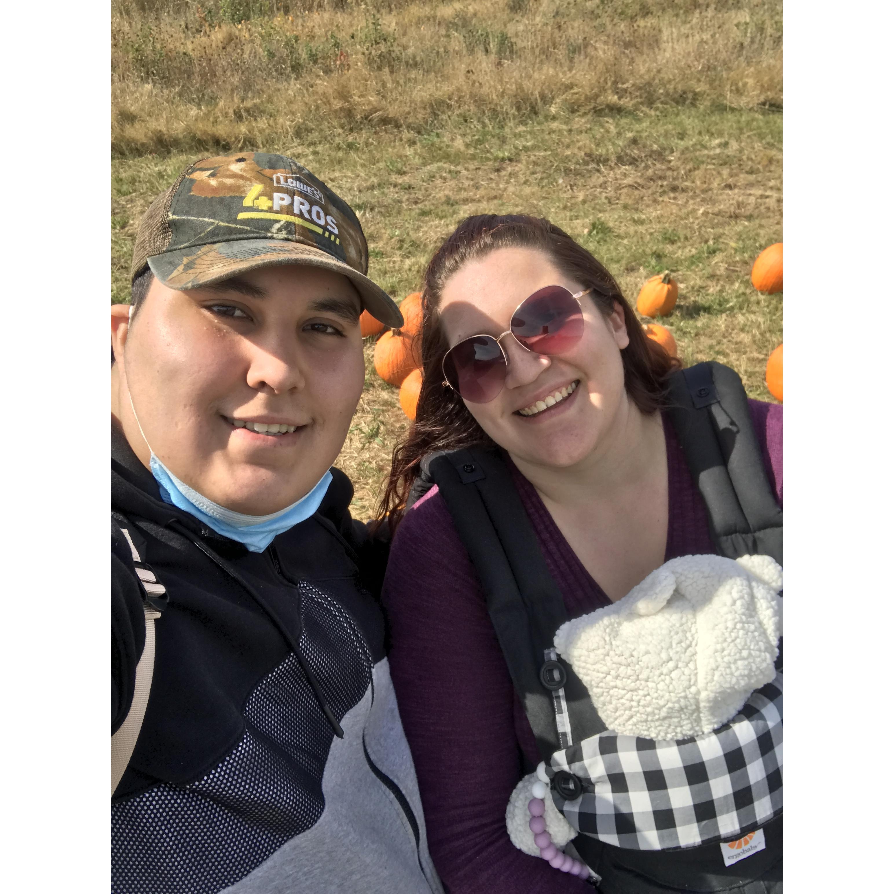 Baby's First Apple and Pumpkin Picking!