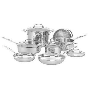 Cuisinart® Chef's Classic Stainless Steel 11 Piece Cookware Set w/cover - 77-11G