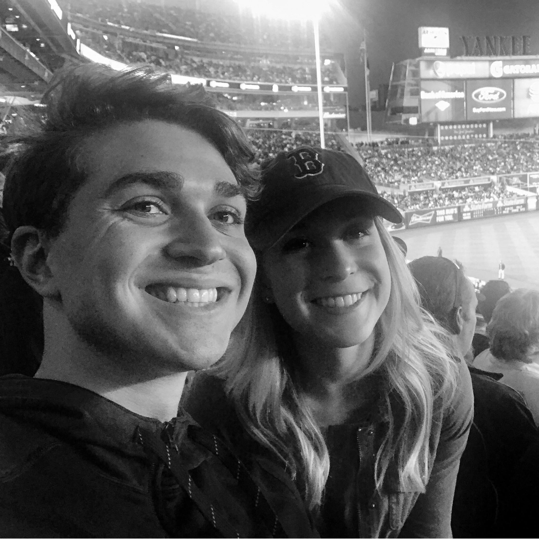 Red Sox vs. Yankees game at Yankee Stadium.