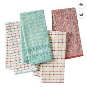 The Pioneer Woman Floral Dot Woven Kitchen Towels, Multicolor, 18" x 28", Set of 4