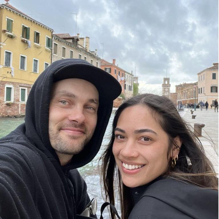 The moment after Dylan asked Eden to marry him in Venice, Italy