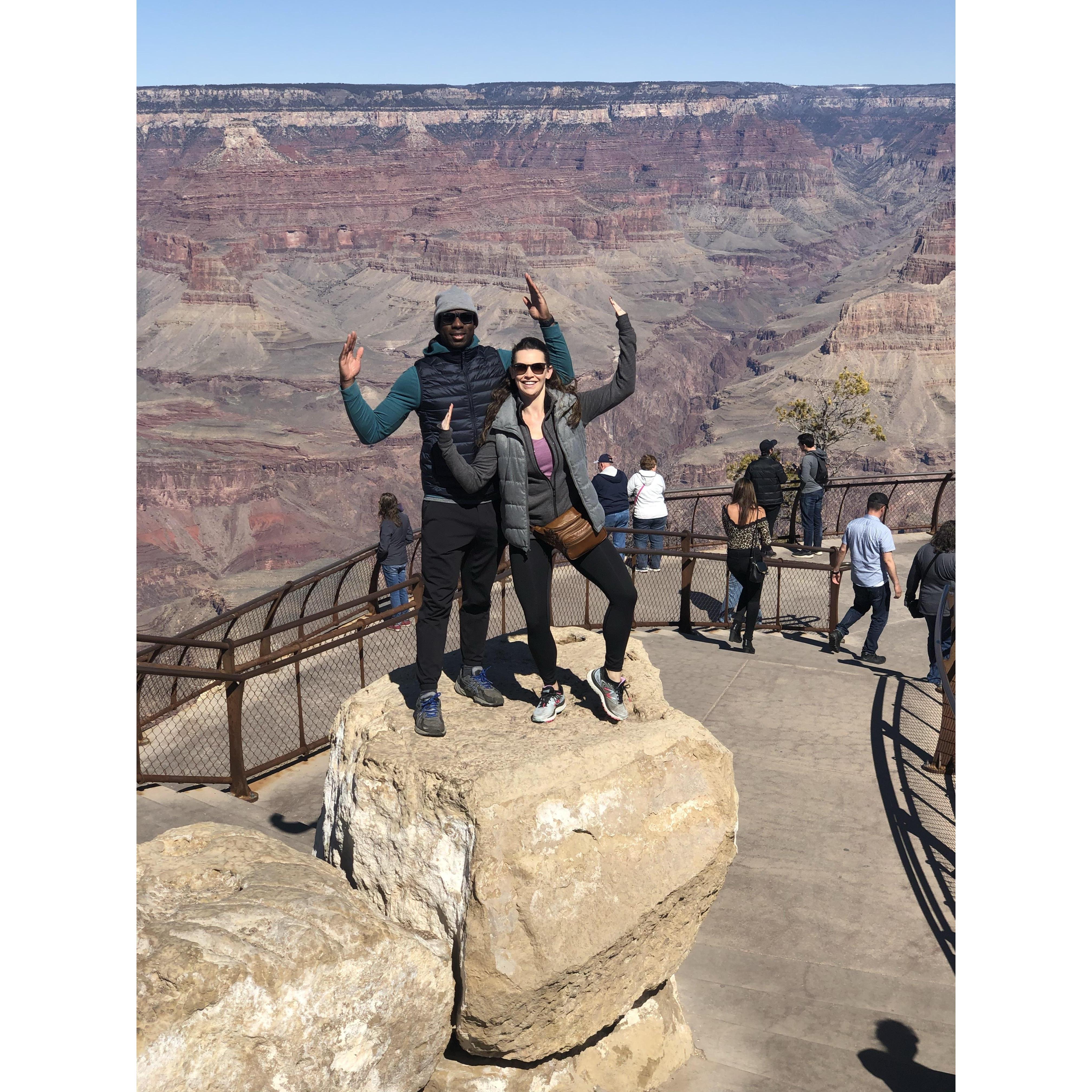 Blending in with the cacti at the Grand Canyon