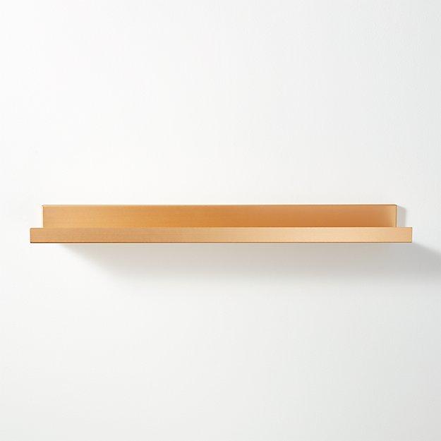 Metal Gold Wall Shelf 24"