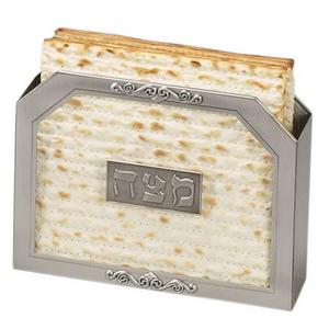 CBL Pewter & Glass Matzah Holder