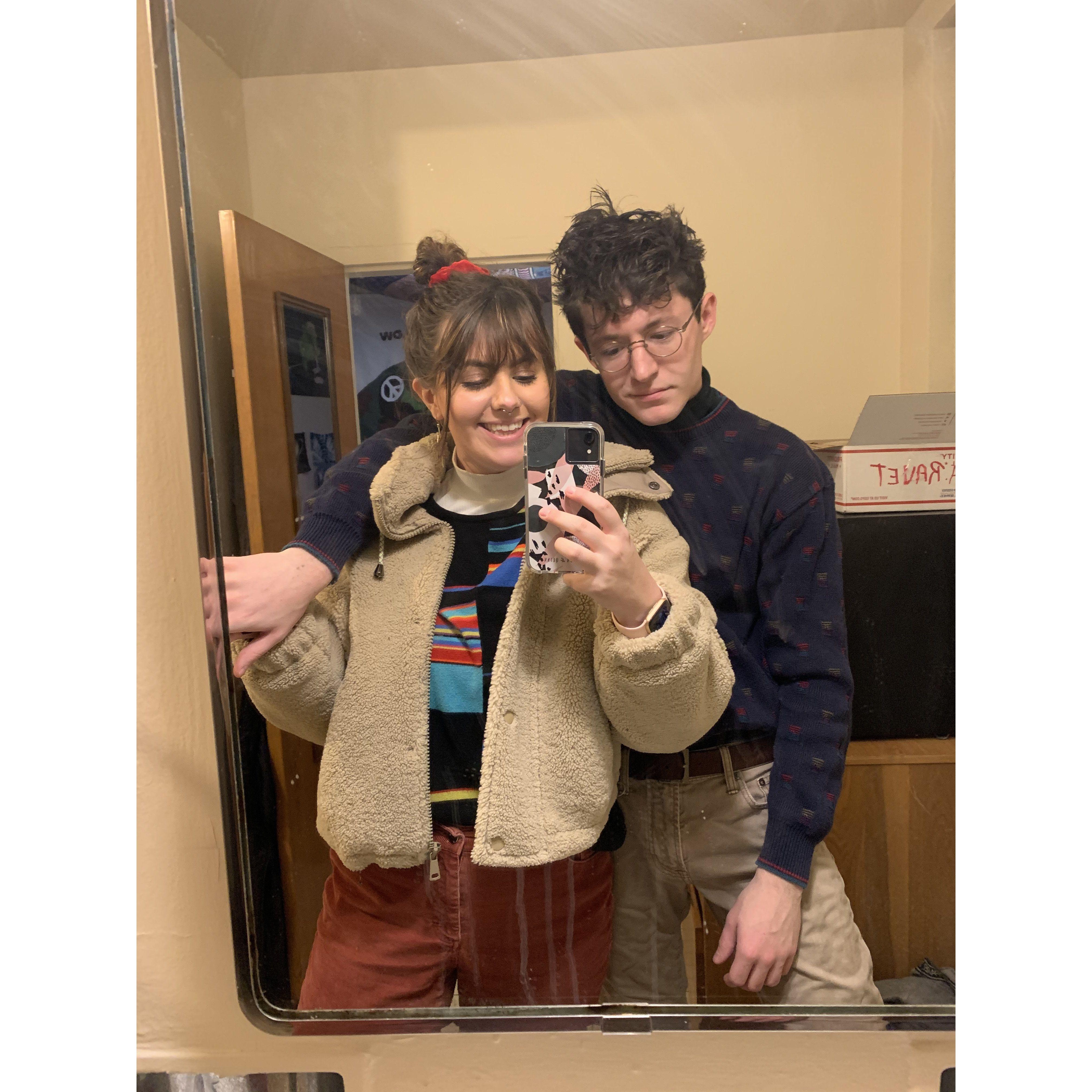January 2020. Maddie came back from France with a new style, and had a lot of fun picking out outfits for her and Ed.