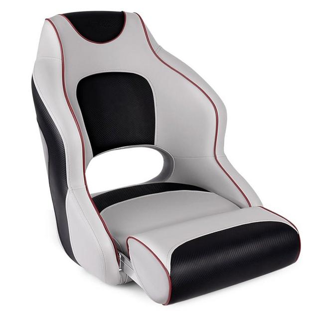 Leader Accessories Two Tone Captains Bucket Seat Boat Seat Premium Sports Flip Up Boat Seat