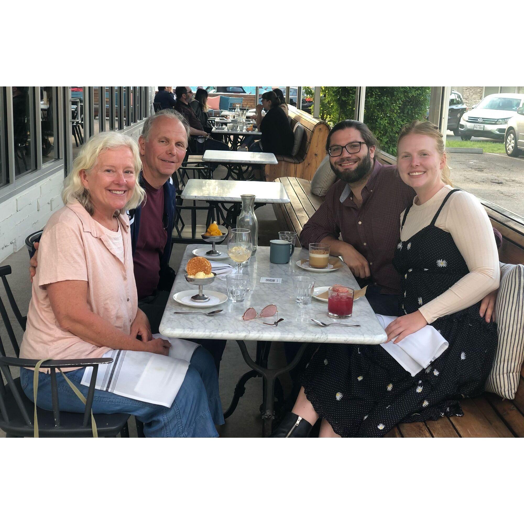 Dinner with Erin's parents at Launderette