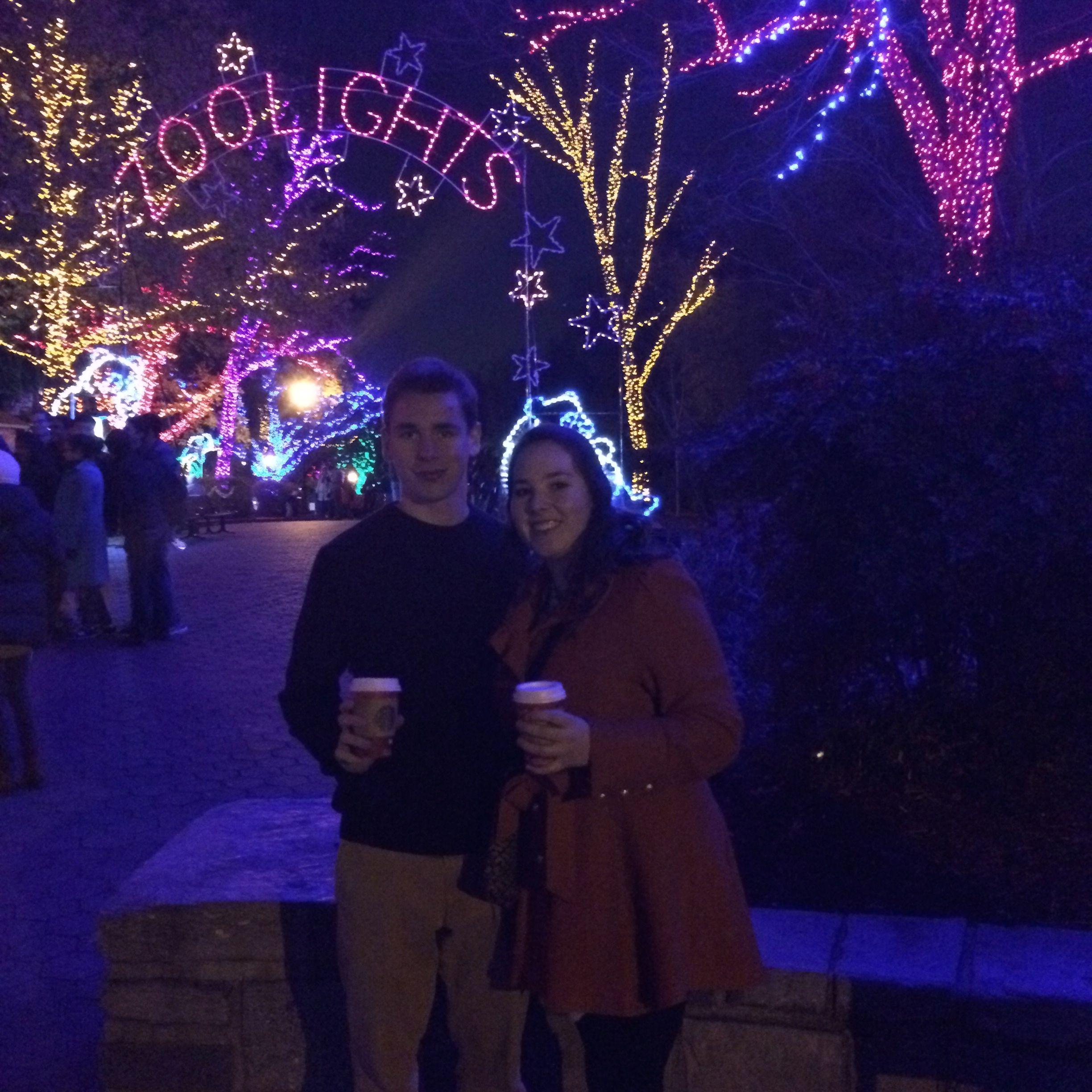 Olivia and Vince at Zoo Lights in Washington, D.C. in 2015.