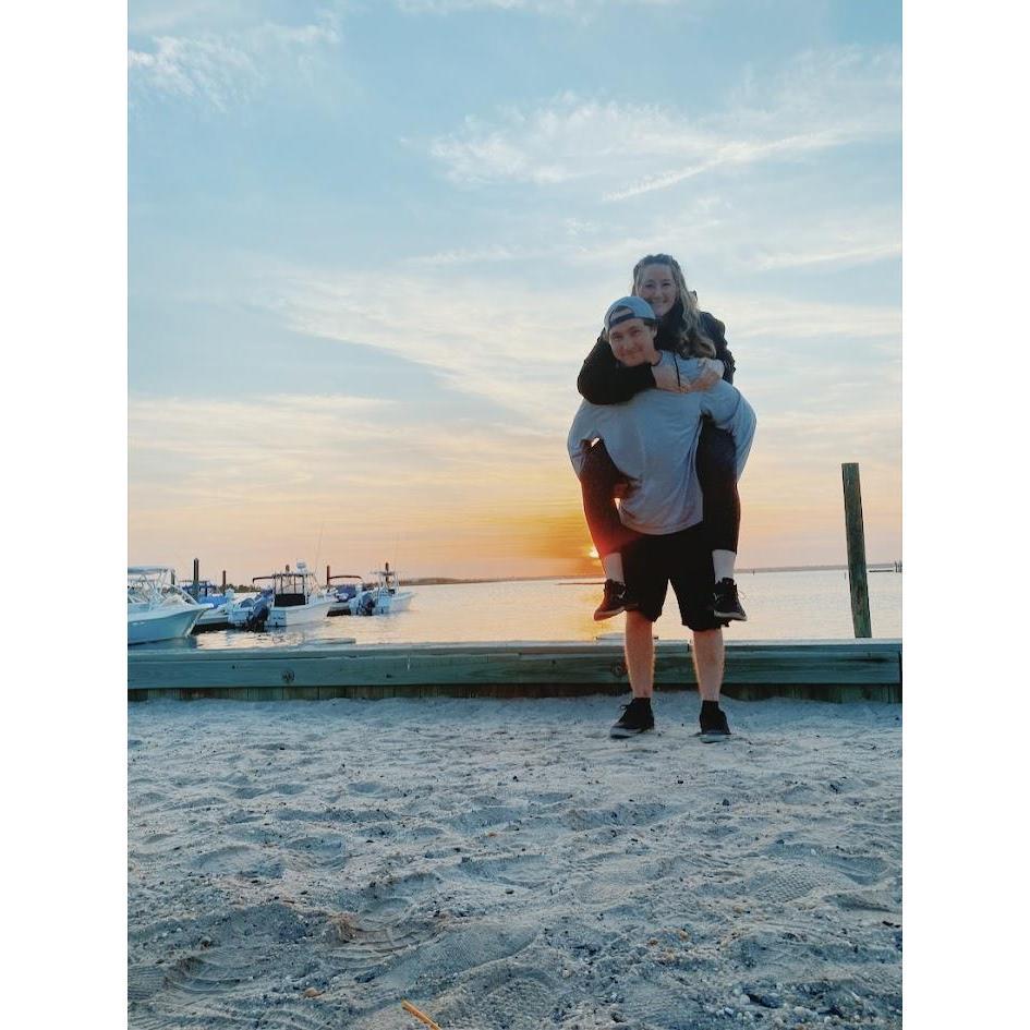 This was one of our first few dates. We got snow cones and took some fun pictures by the sunset.
