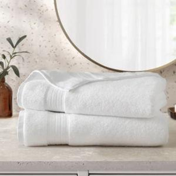 Charisma 100% Hygrocotton Towel Sets (2 Bath Sheets, White)
