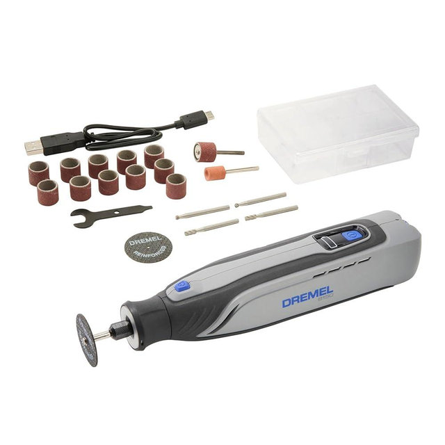 Dremel 8150 8V Cordless Rotary Tool Kit with Brushless Motor and LED Work Light - Variable Speed, USB-C Rechargeable and Includes 20 Accessories