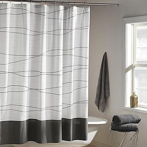 DKNY Wavelength Shower Curtain in Grey