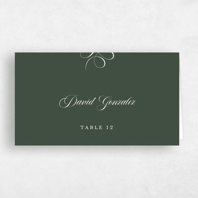 Evergreen Wedding Place Card - Marquis