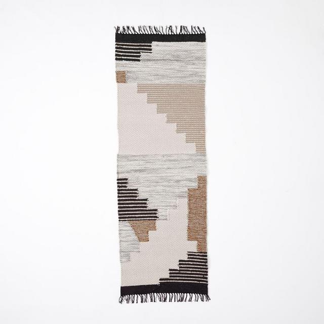 Colca Wool Rug, 2.5x12, Flax