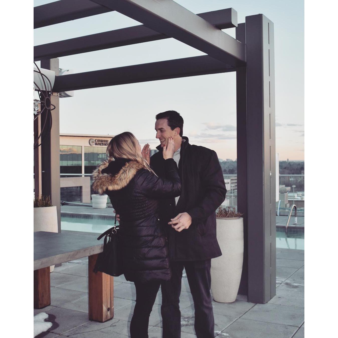 Right after she said YES!