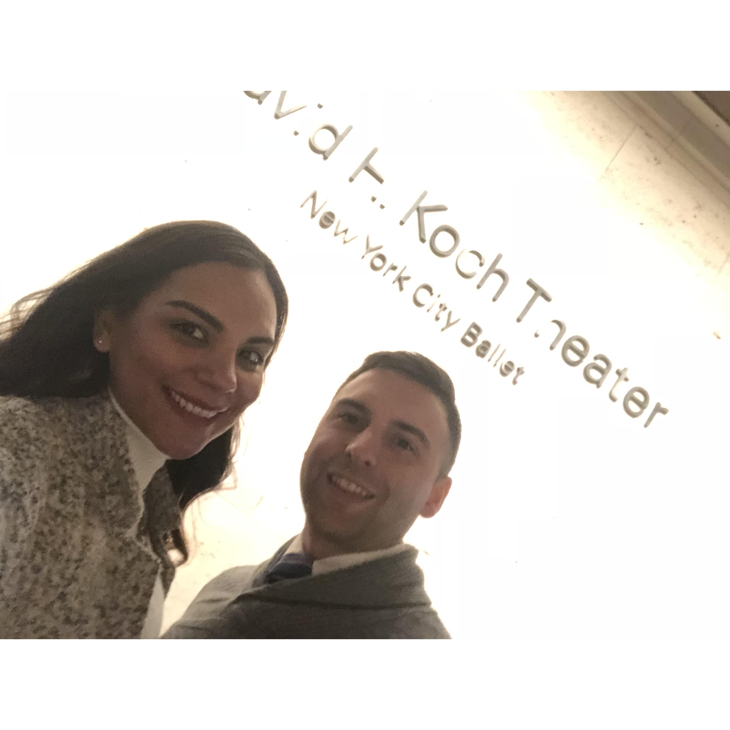 Our first visit to the ballet! I just love watching the Nutcracker but to see it in the Koch Theater was amazing and to be with my love was even better!