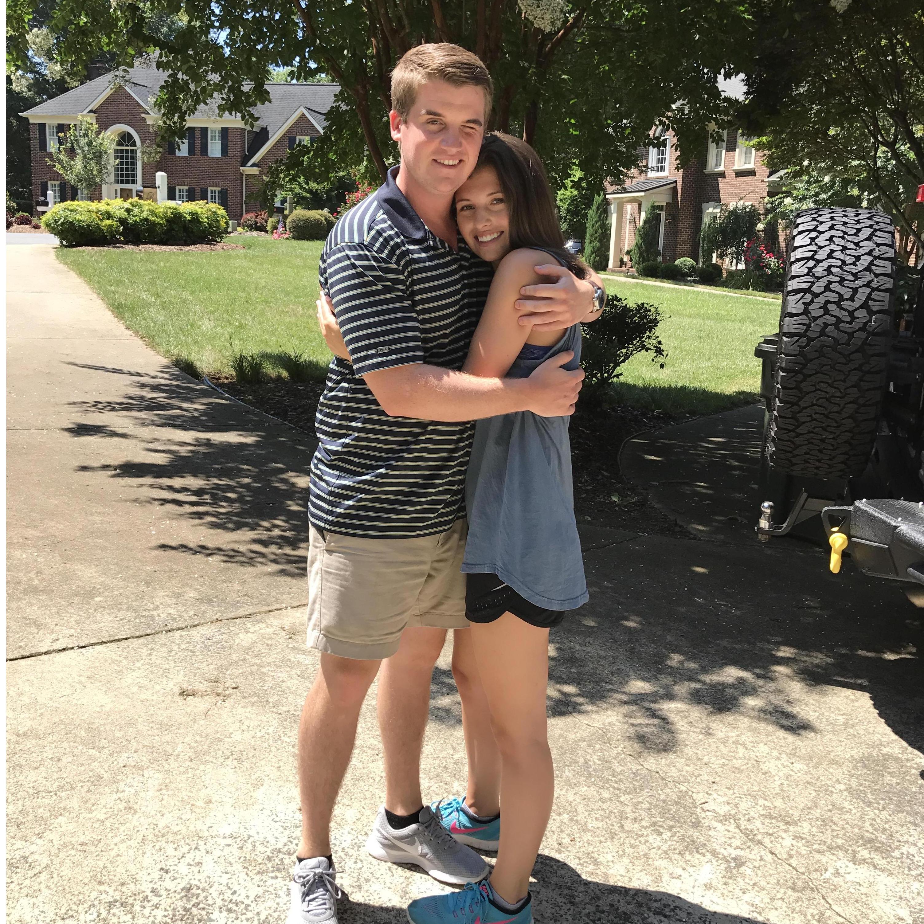 The day I moved to Tampa, FL for my job. Hello long distance!