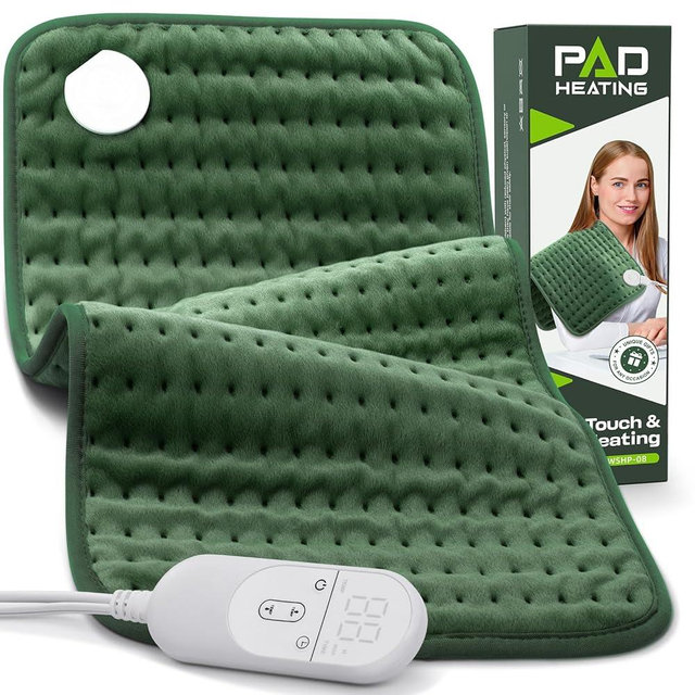VALGELUIK Heating pad for Back, Neck, Shoulder, Cramps and Leg Pain Relief, Heat Pads Christmas Gifts for Women, Men, Mom, Dad, Auto-Off,Machine Washable,Moist Dry Heat Options,Extra Large 12"x24"