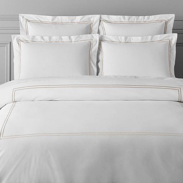 Chambers® Italian Hotel Embroidered Sham, King, Sand