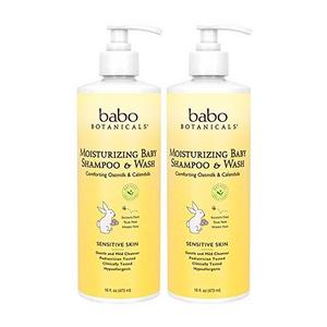 Babo Botanicals Babo Botanicals Moisturizing Baby Shampoo and Wash, Oatmilk Calendula, 2-Count , 16 oz.