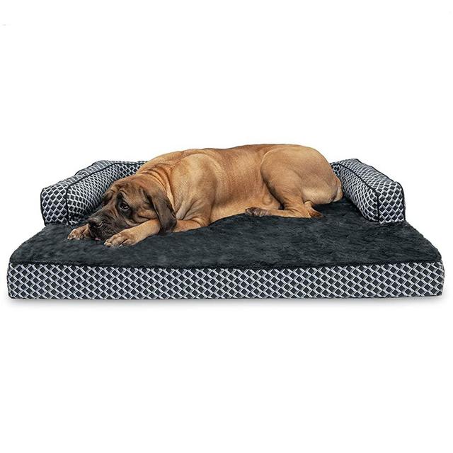 Furhaven Pet Dog Bed | Ergonomic Contour Lounger & Therapeutic Sofa-Style Living Room Couch & Pet Bed w/ Removable Cover for Dogs & Cats - Available in Multiple Colors & Styles
