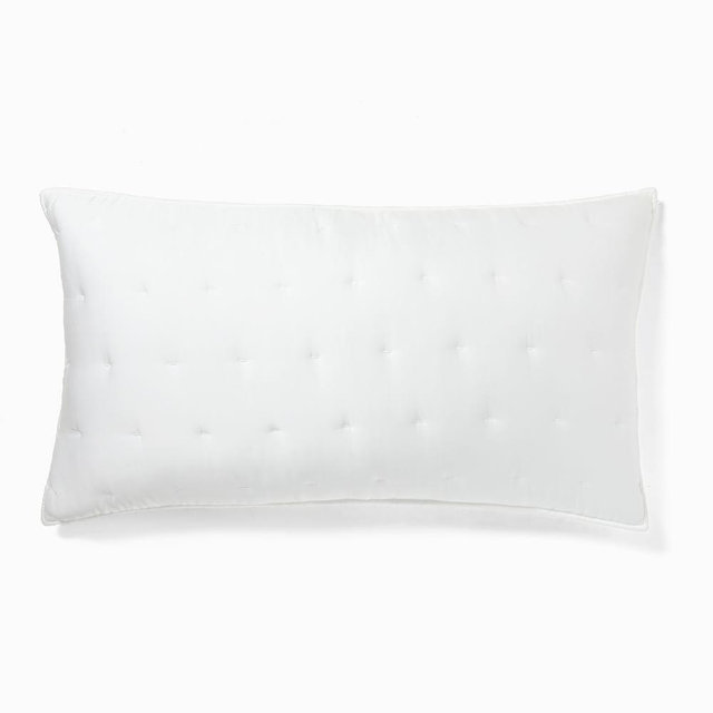 Silky TENCEL Crescent Stitch, King Sham, White