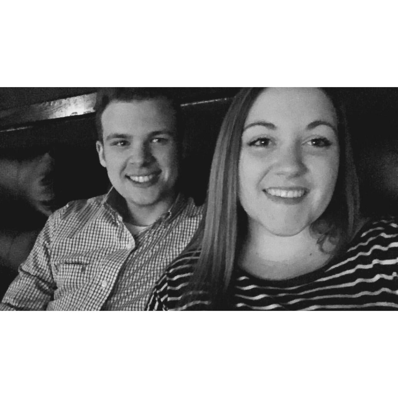 One of our first dates to see my favorite movie, Beauty and the Beast