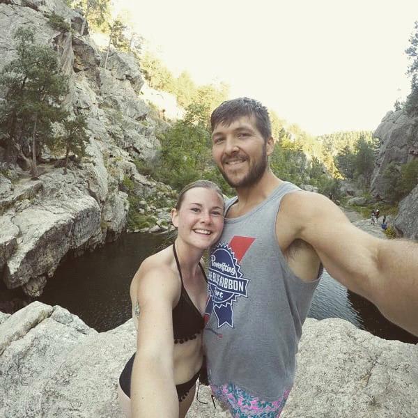 Cliff jumping at the Hippie Hole near Keystone, SD in the summer of 2020.