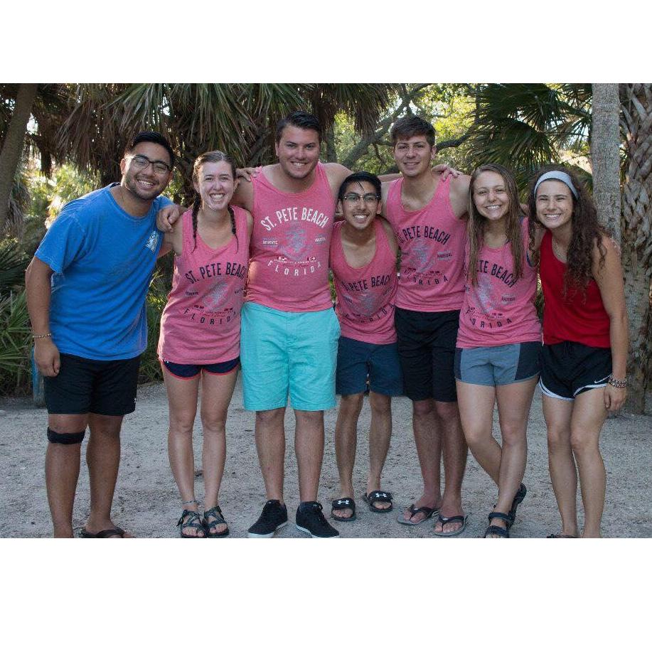 Madison and AJ camping down in Florida with their friends to celebrate their graduation from JMU in May 2018.