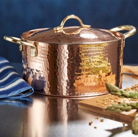 Hammered Copper Stock Pot