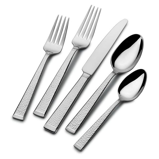Mikasa Kyler 65-Piece 18/10 Stainless Steel Flatware Set with Serveware, Service for 12