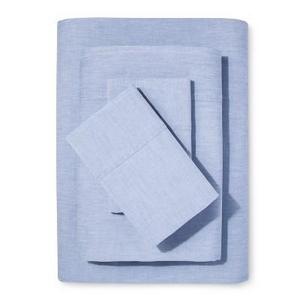 Chambray Sheet Set (Queen) Metallic Blue - Threshold™