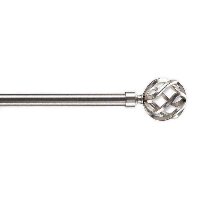 Cambria® Classic Birdcage 36 to 72-Inch Single Curtain Rod Set in Brushed Nickel