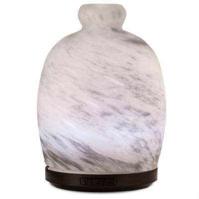 ScentSationals Cloudy Day Large Lighted Ultrasonic Essential Oil Diffuser in White/Grey