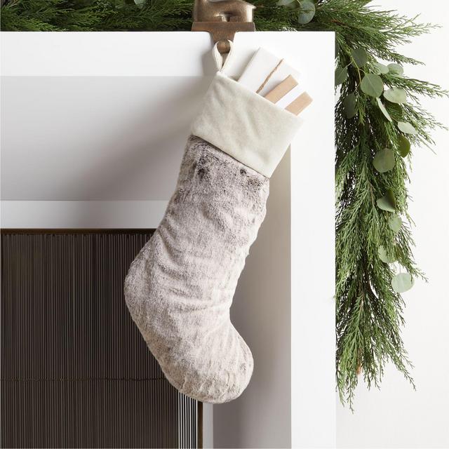 Arctic Brown Faux Fur Stocking