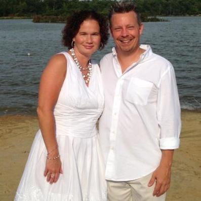 At Mike & Felisha's wedding on the Beach at Aurora Shores.