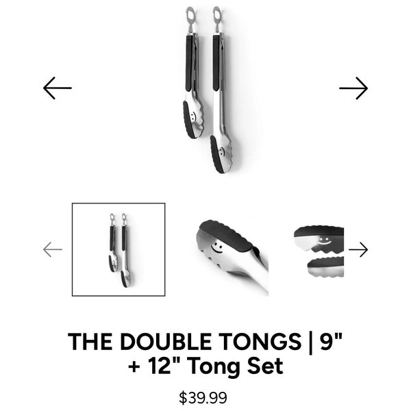 THE DOUBLE TONGS | 9" + 12" Tong Set