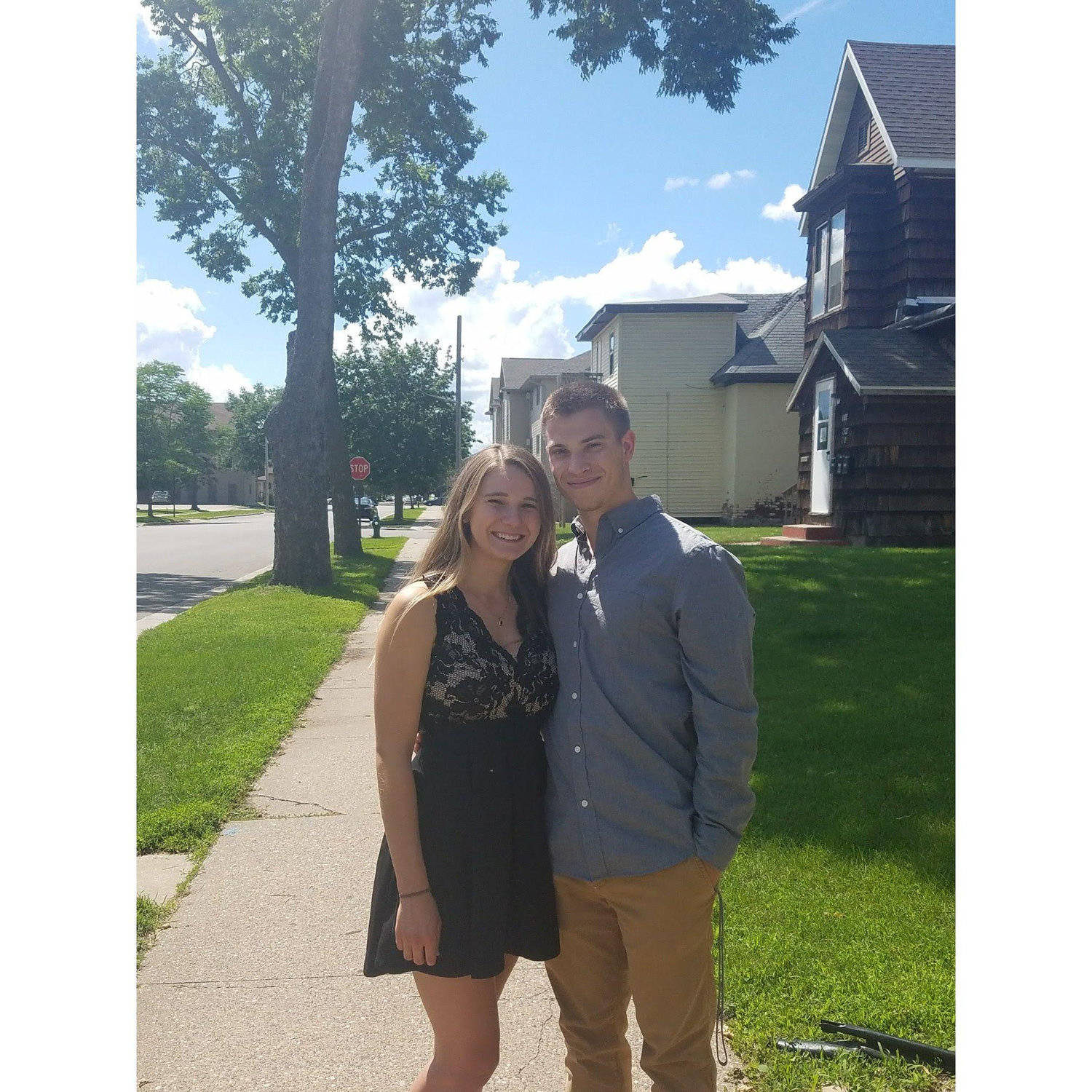 Kyle's 21st birthday dinner and the same day we officially started dating