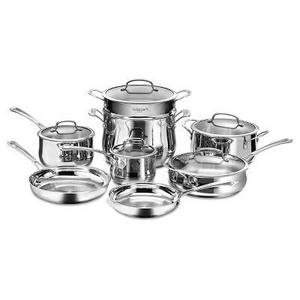 Cuisinart® Contour Stainless Steel 13 Piece Cookware Set w/cover - 44-13