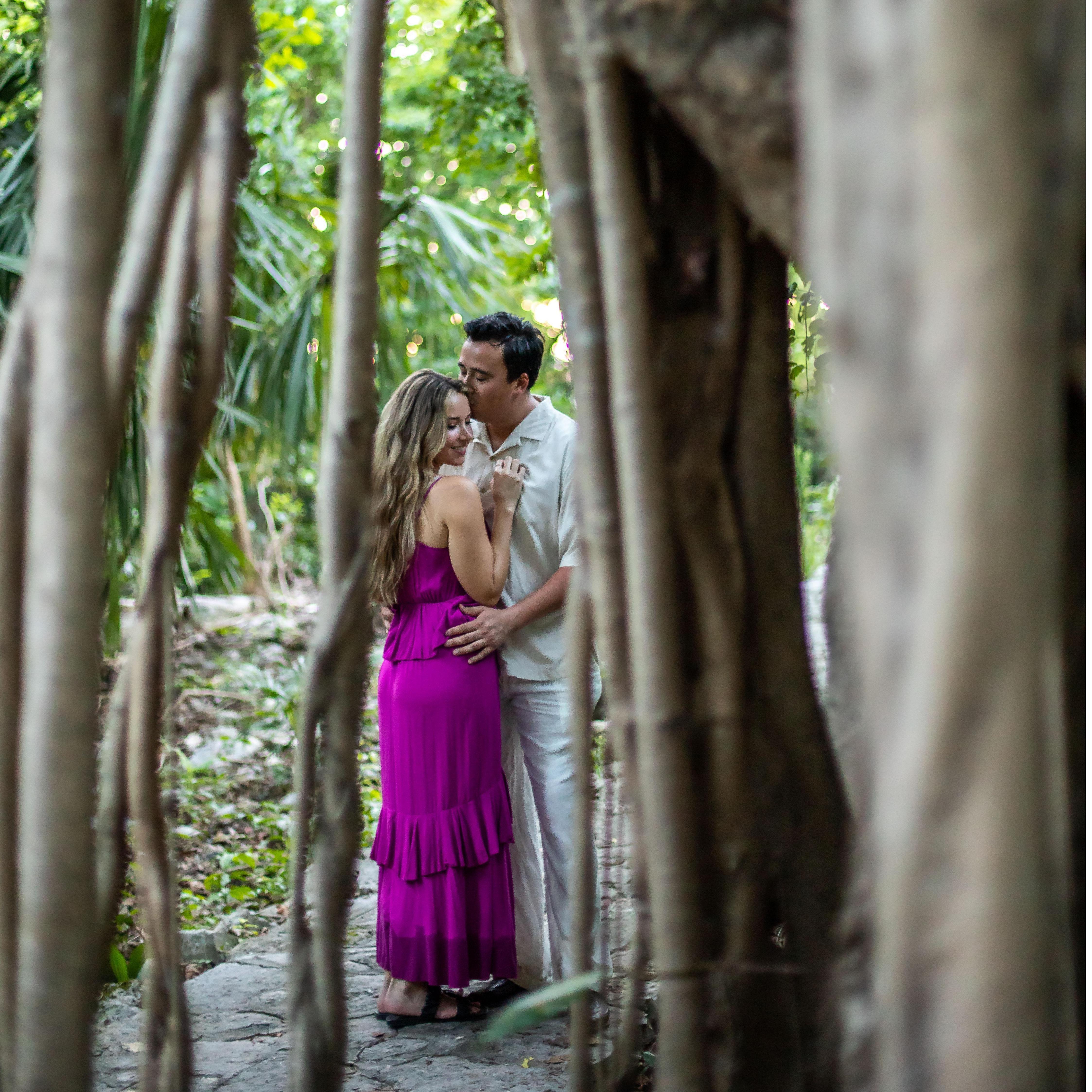 He surprised me with a photoshoot along with the proposal. This jungle was a short walk from the beach!