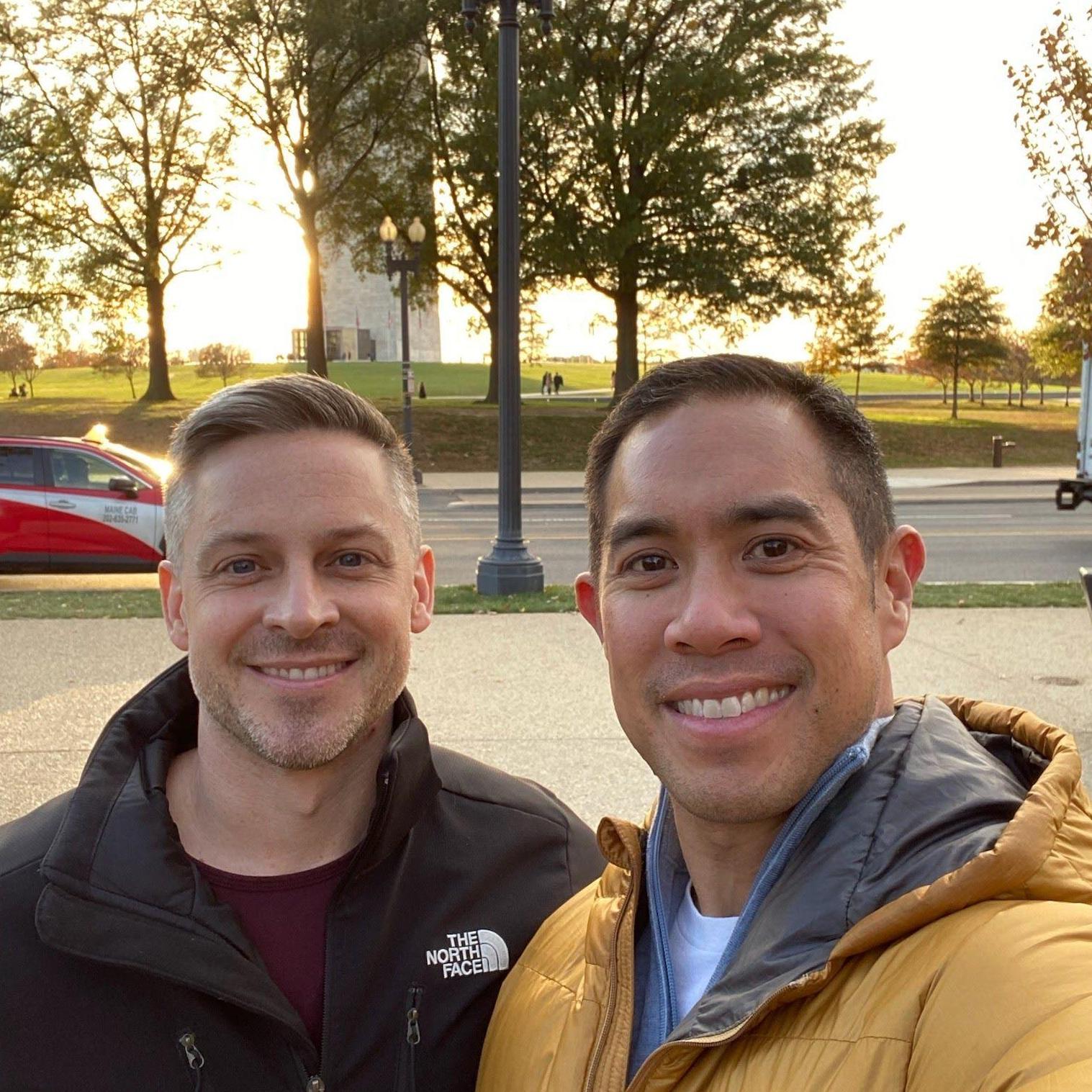 Visiting the Mall in Washington DC.