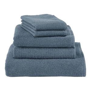 Organic Textured Cotton Oversized Towel - Slate Blue - llbean