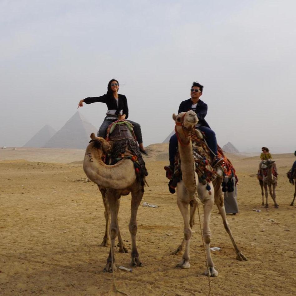 A visit to the Pyramids of Giza on our family Holy Land trip