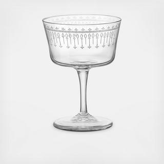 Novecento Stemware Art Deco Fizz Glass, Set of 6