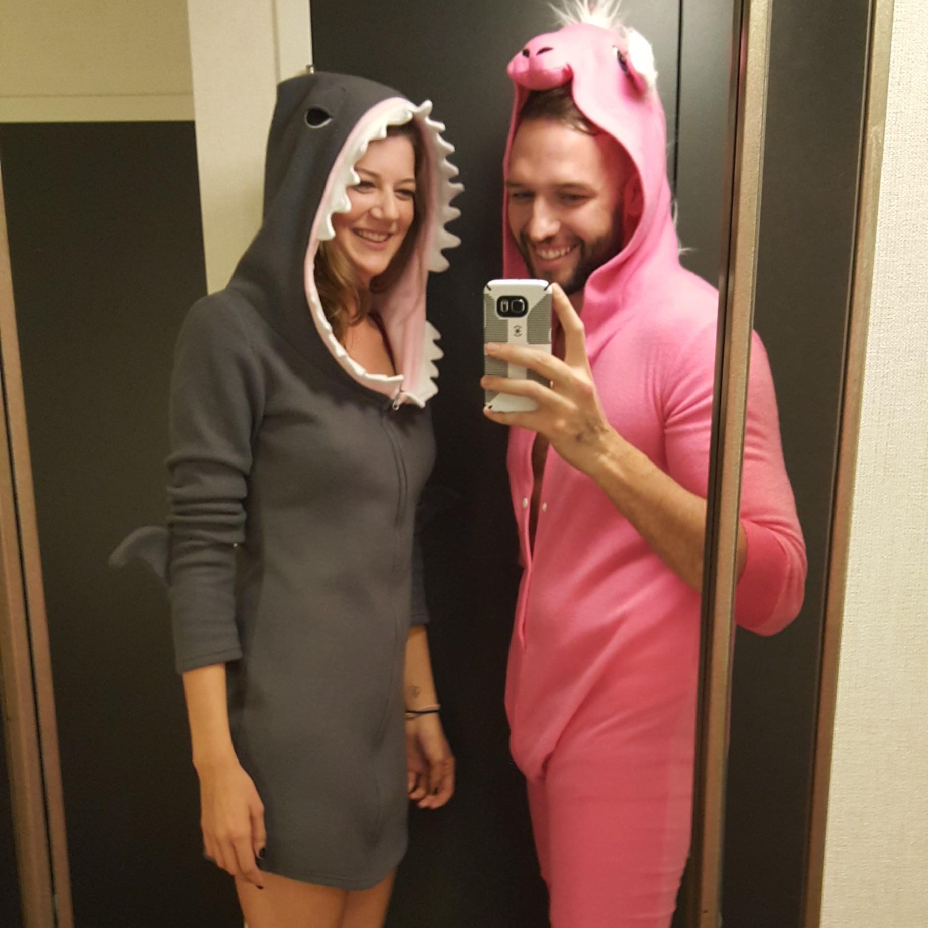A mirror selfie showing the costumes Ray and Melissa wore for Halloween 2015 in Austin. Shortly after this picture is when they first said "I love you" to each other.