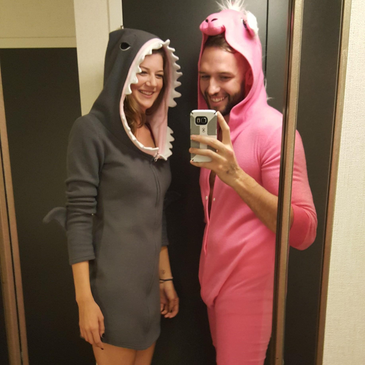 A mirror selfie showing the costumes Ray and Melissa wore for Halloween 2015 in Austin. Shortly after this picture is when they first said "I love you" to each other.