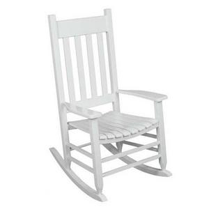 White Acacia Patio Rocking Chair