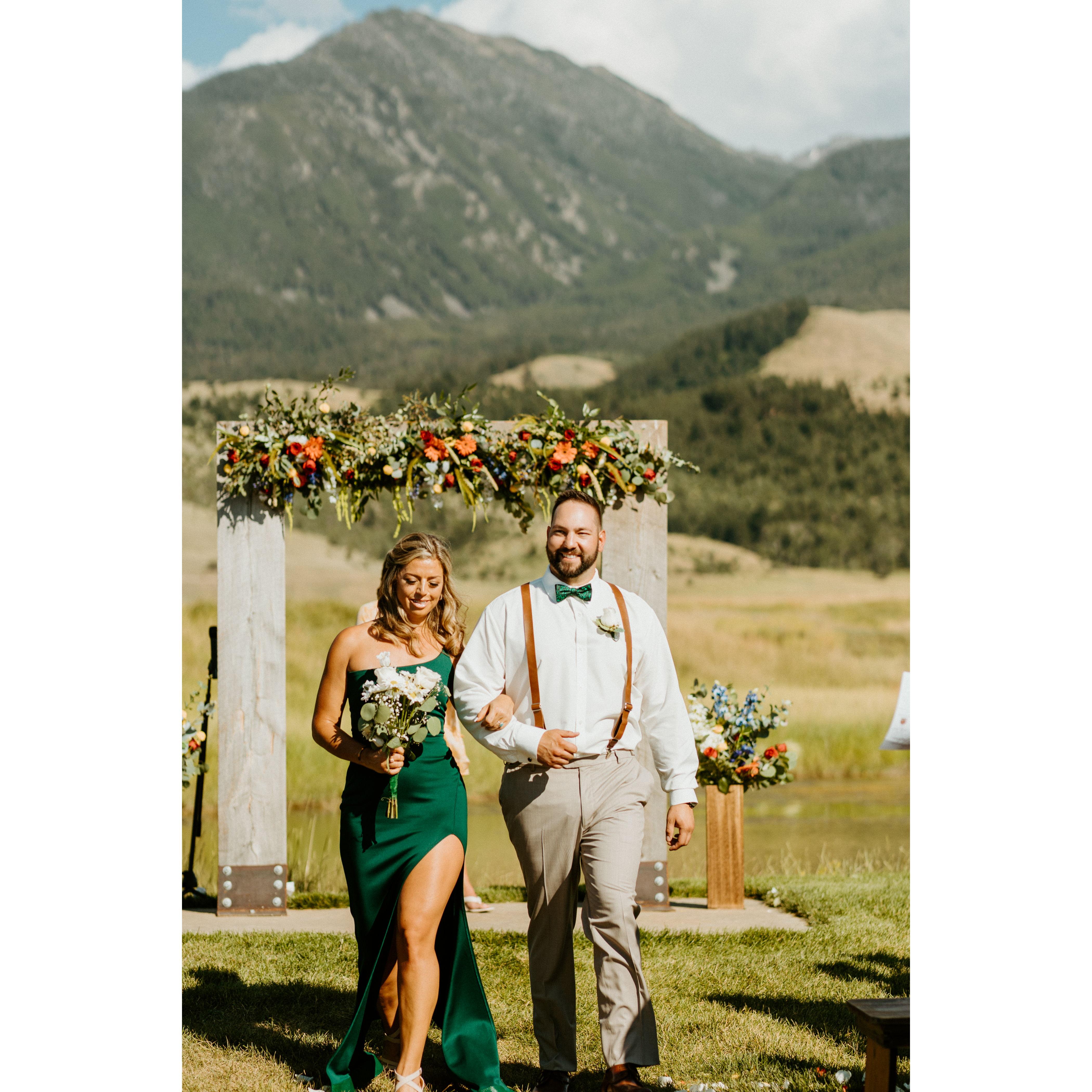 The first time that Zach and I walked down the aisle was at our friend's wedding in Paradise Valley a few summers ago! ;)